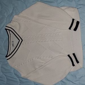 Hollister argyle sweater, xsmall, offwhite(cream)